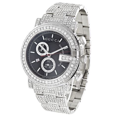 gucci watches on sale mens|men's Gucci watch diamond bezel.